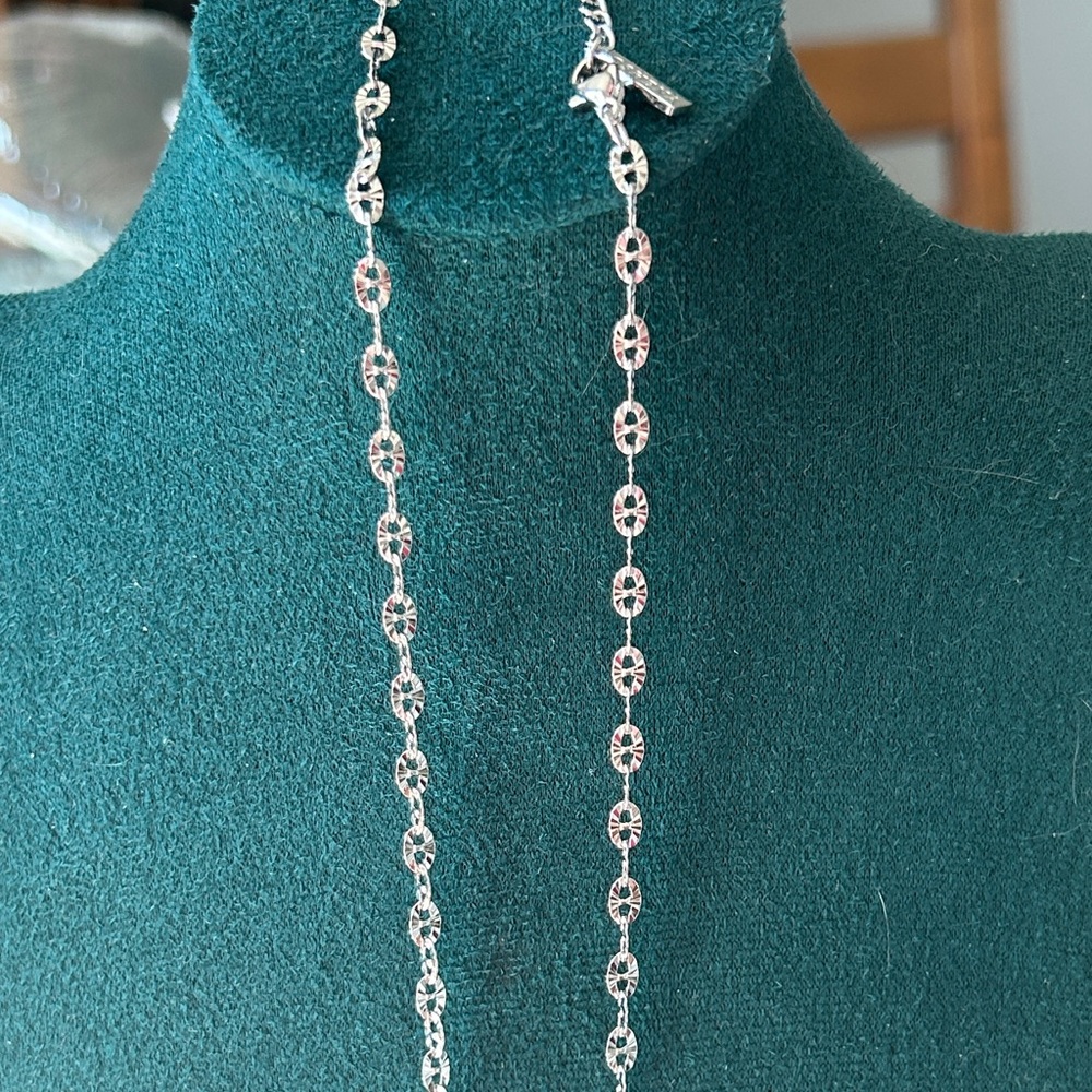 Oshena‎ Designer Beachwear mariner dainty gleam Silver Necklace New Release !